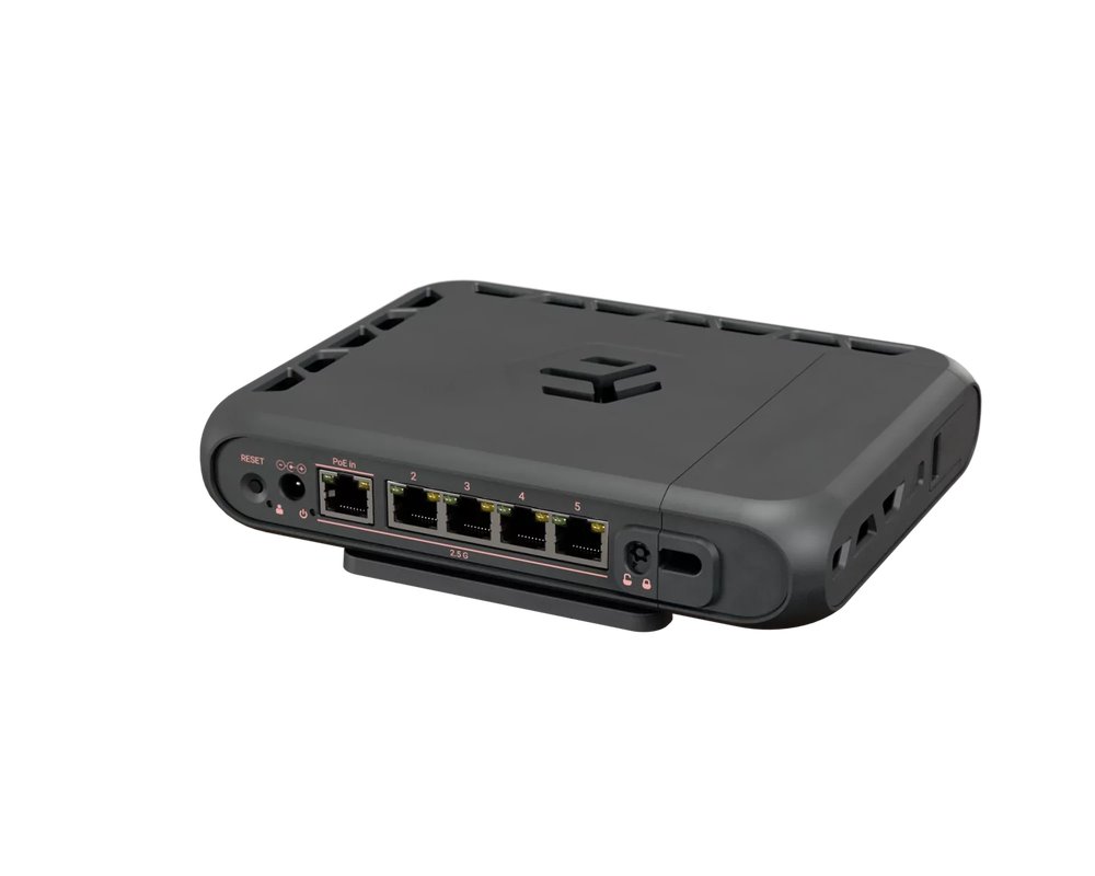 MikroTik MA53UG+HbeH, hAP be3 Media Wi-Fi 7 Router, BE9300, 5x2.5G, MicroSD, 2xUSB-A, 1xUSB-C