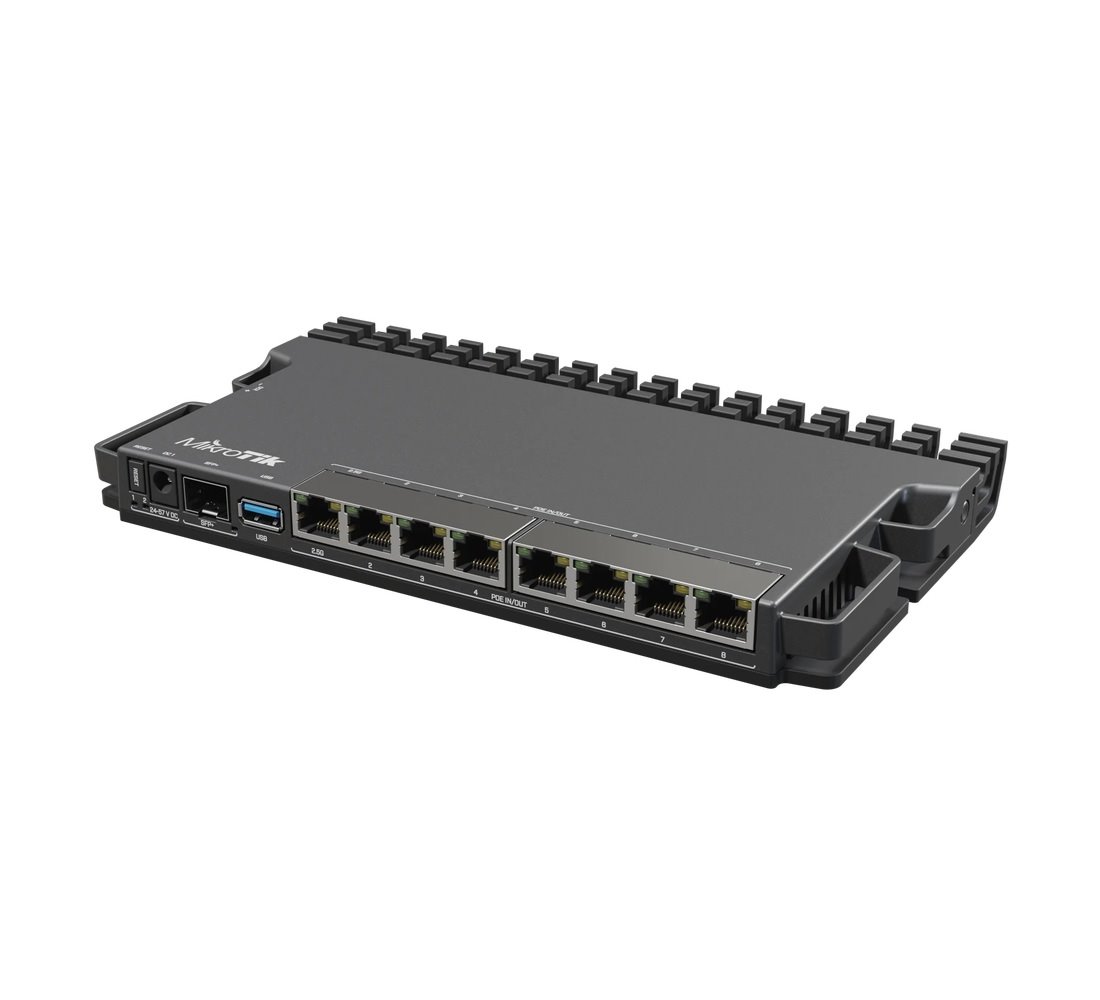 MikroTik RouterBOARD RB5009UPr+S+IN, 7x1G PoE+, 1x2,5G PoE+, 1xUSB 3.0, 1SFP+, L5