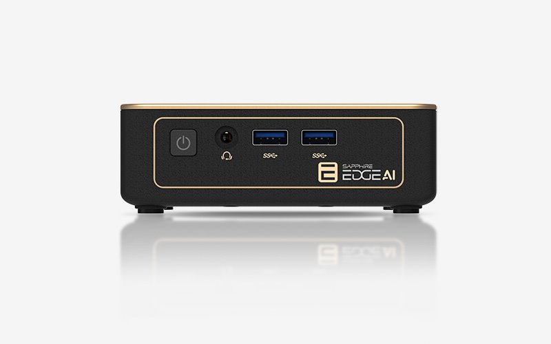 Mini PC SAPPHIRE EDGE AI 370 /Ryzen AI 9HX 370/2x DDR5 SO-DIMM/2x M.2/1x 2.5Gb LAN/WF6E/BT