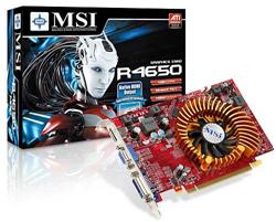 MSI VGA R4650 1GB D2 600/1000MHz HDMI+DVI+VGA FAN
