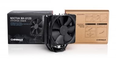 Noctua chladič NH-U12S chromax.black, 4-pin PWM, 1500RPM, 24.4dB, TDP180W, 1x120mm