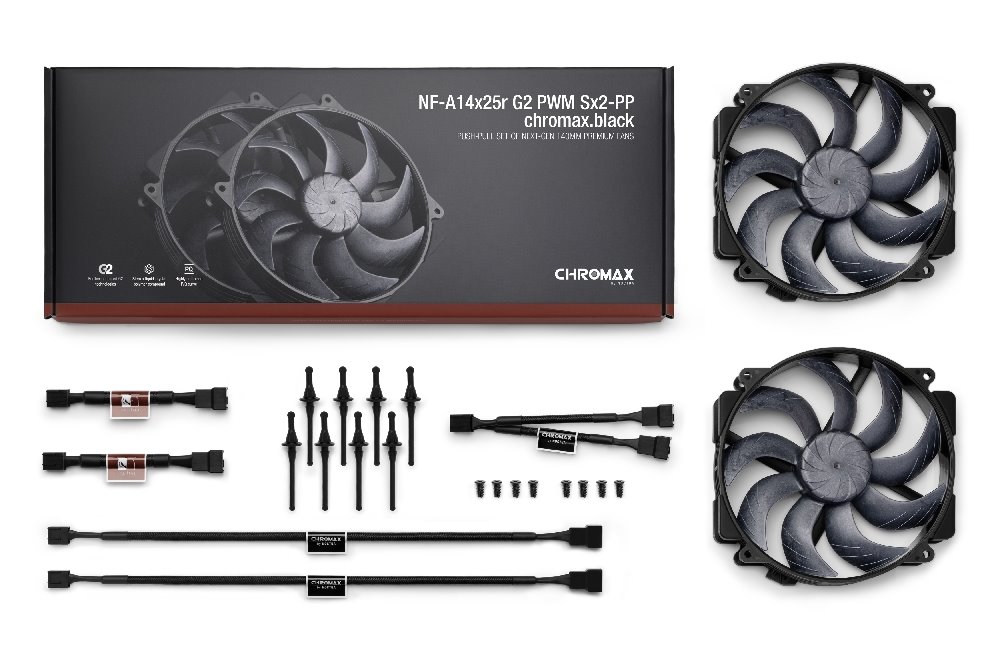 Noctua NF-A14x25r G2 PWM Sx2-PP chromax.black