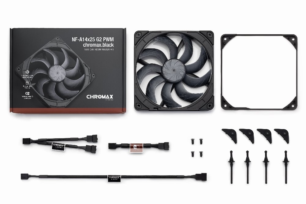Noctua ventilátor NF-A14x25 G2 PWM chromax.black