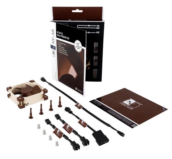 Noctua ventilátor NF-A8 FLX, 3-pin, 2000 RPM, 16.1dB, 12V - 80mm
