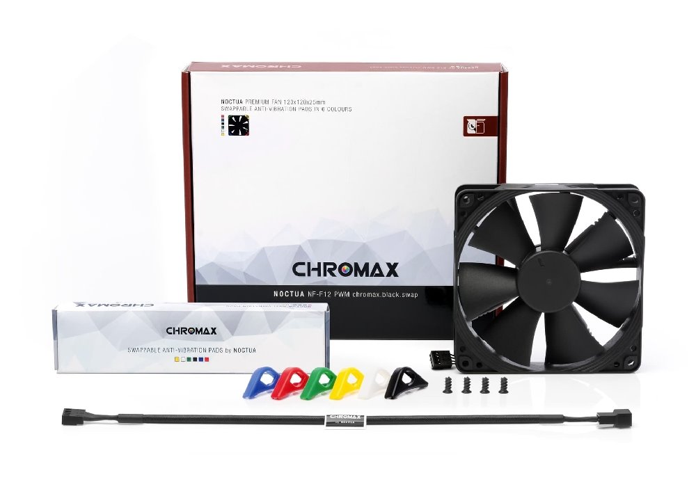 Noctua ventilátor NF-F12 PWM chromax.black.swap