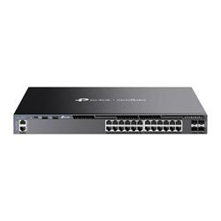 Omada 24-Port Gigabit Stackable L3 Managed Switch with 4 10GE SFP+ Slots PORT: 24× Gigabit RJ45 Ports, 4× 10G SFP+ Slots