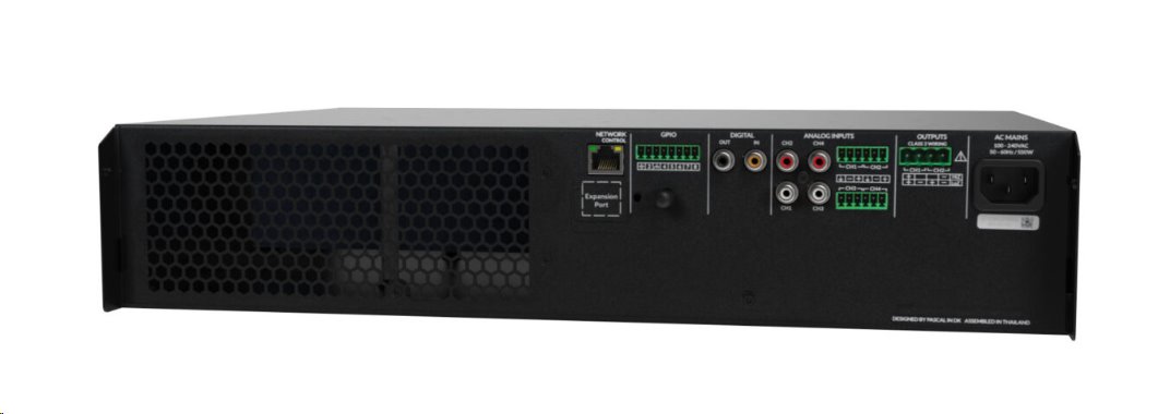 ORIGIN - Zesilovač ProA1200.2 / DSP / 4-kanálový / 4x 600W nebo 2x 1200W Hi-Z / 2U rack
