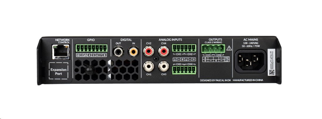 ORIGIN - Zesilovač ProA125.1 / DSP / 2-kanálový / 2x 60W nebo 1x 125W Hi-Z / 1U half-rack