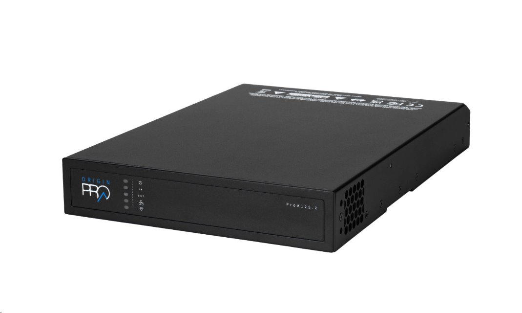 ORIGIN - Zesilovač ProA125.2 / DSP / 4-kanálový / 4x 60W nebo 2x 125W Hi-Z / 1U half-rack