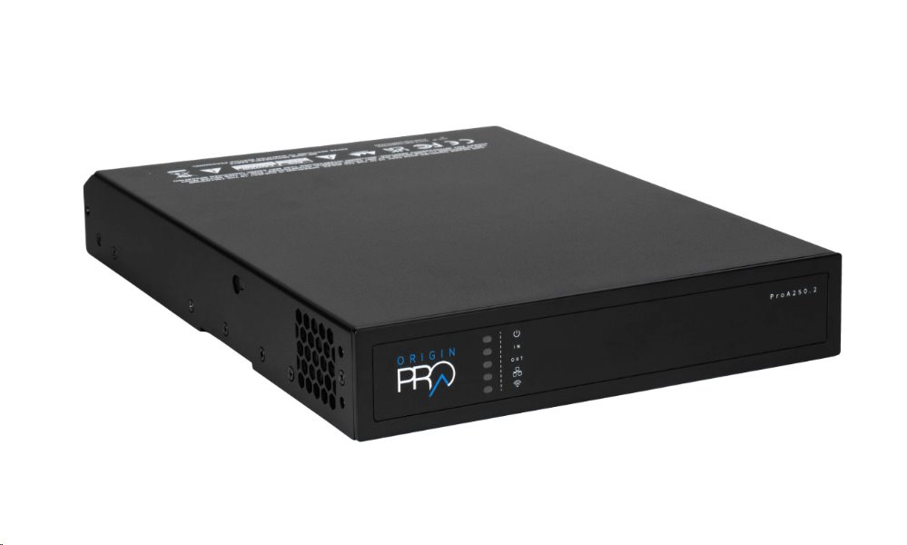 ORIGIN - Zesilovač ProA250.2 / DSP / 4-kanálový / 4x 125W nebo 2x 250W Hi-Z / 1U half-rack