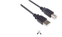 PremiumCord Kabel USB 2.0, A-B, 1m barva černá