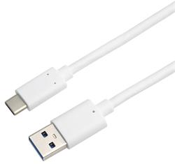 PremiumCord kabel USB-C - USB 3.0 A (USB 3.2 generation 2, 3A, 10Gbit/s) 0,5m bílá