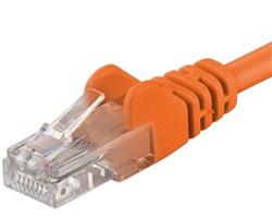 PremiumCord Patch kabel Cat5E UTP, délka 0.25m, oranžová