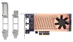 QNAP QM2 series, 2 x PCIe 2280 M.2 SSD slots, PCIe Gen3 x 4 , 2 x Intel I225LM 2.5GbE NBASE-T port