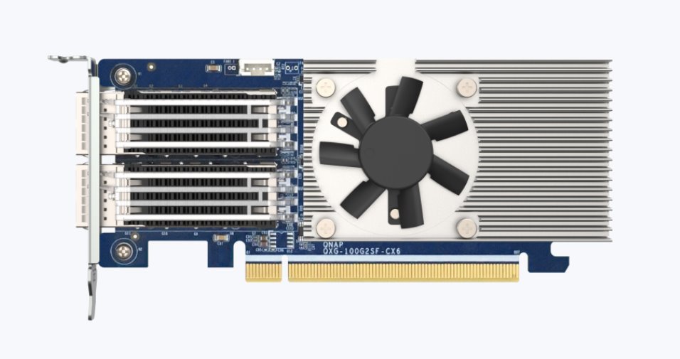 QNAP QXG-100G2SF-CX6 - 100GbE (2porty) PCIe karta; nízký profil; PCIe 4.0 x16
