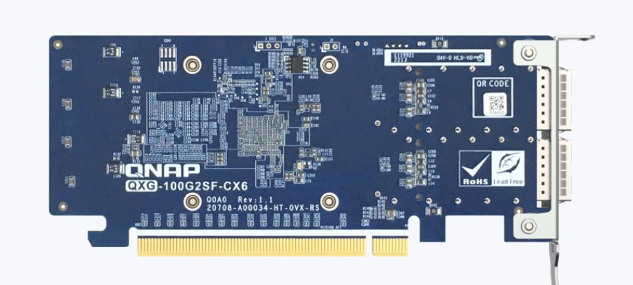 QNAP QXG-100G2SF-CX6 - 100GbE (2porty) PCIe karta; nízký profil; PCIe 4.0 x16