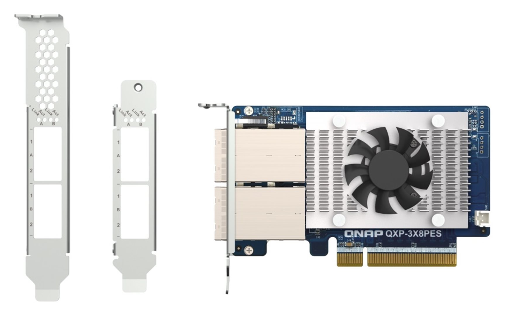 QNAP rozšiřující karta QXP-3X8PES, 2 porty (SFF-8644 1x2), PCIe Gen3 x8