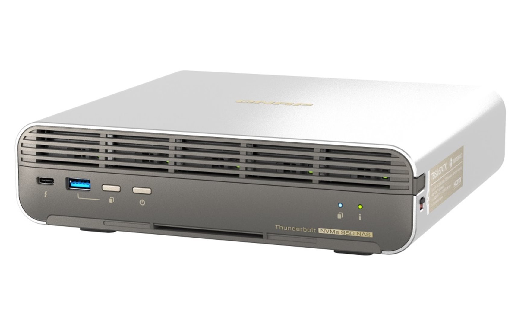 QNAP TBS-h574TX-i3-12G (8core, 12GB RAM, 5x E1.S/M.2 slot, 1x 2,5GbE, 1x 10GbE, 2x Thunderbolt 4)