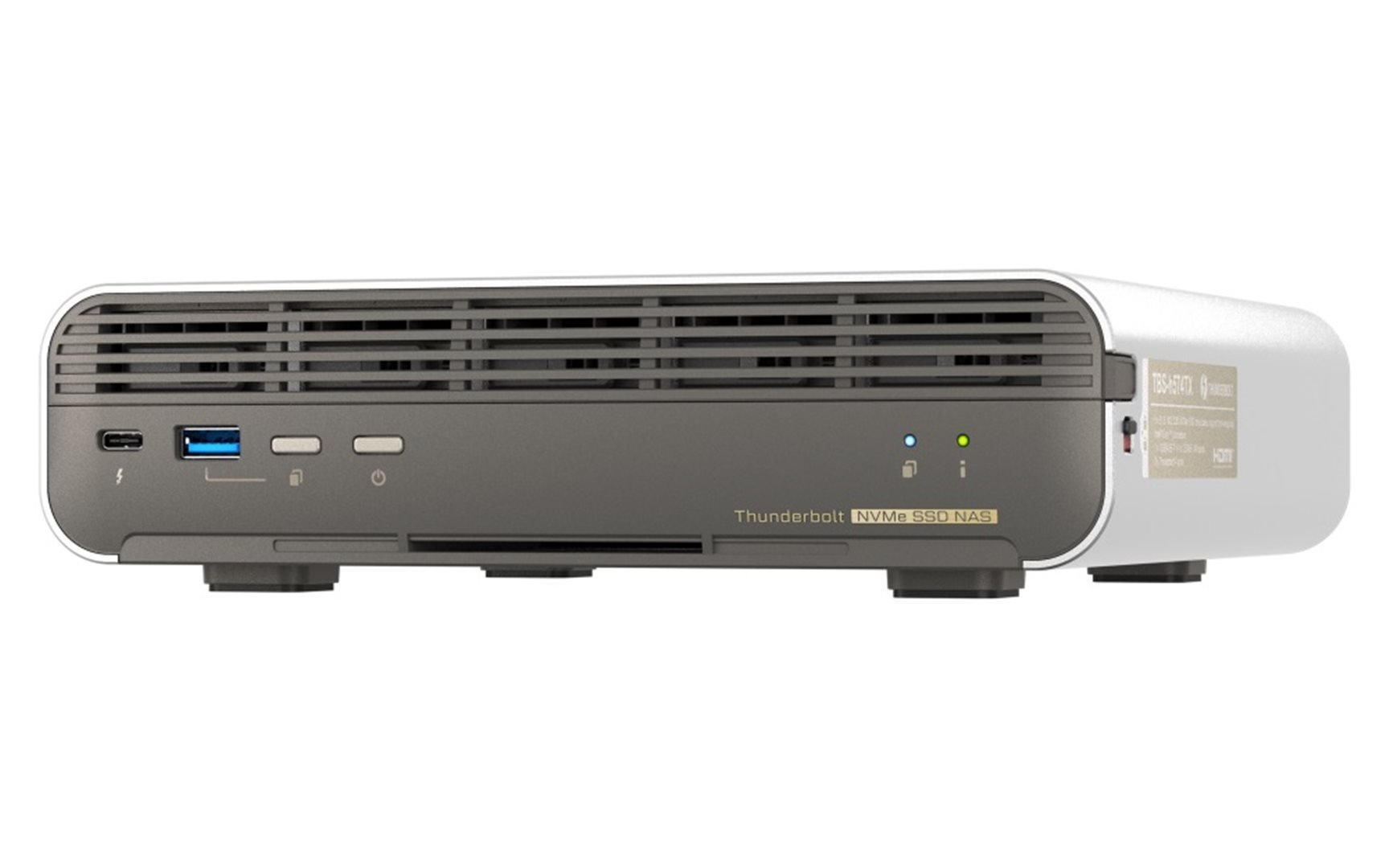 QNAP TBS-h574TX-i3-12G (8core, 12GB RAM, 5x E1.S/M.2 slot, 1x 2,5GbE, 1x 10GbE, 2x Thunderbolt 4)