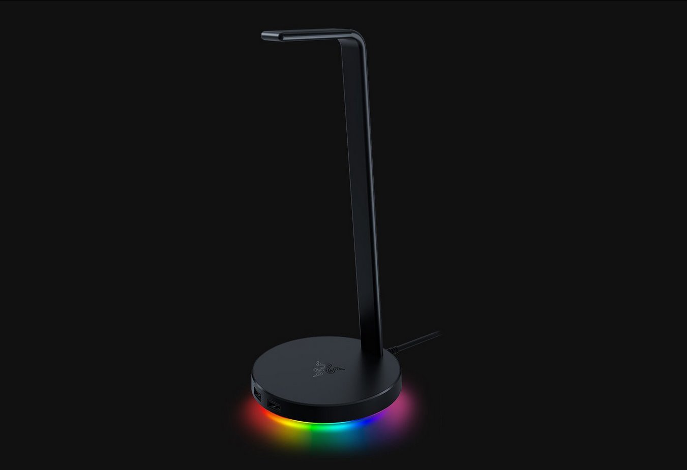 RAZER držák sluchátek Base Station V2 Chroma,Black, 2 x USB 3.1 ports, 1x3.5mm combo port (DAC), 7.1 surround sound