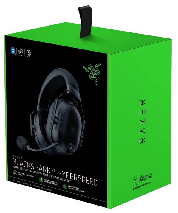 RAZER herní headset BlackShark V2 HyperSpeed - Black, USB+BT