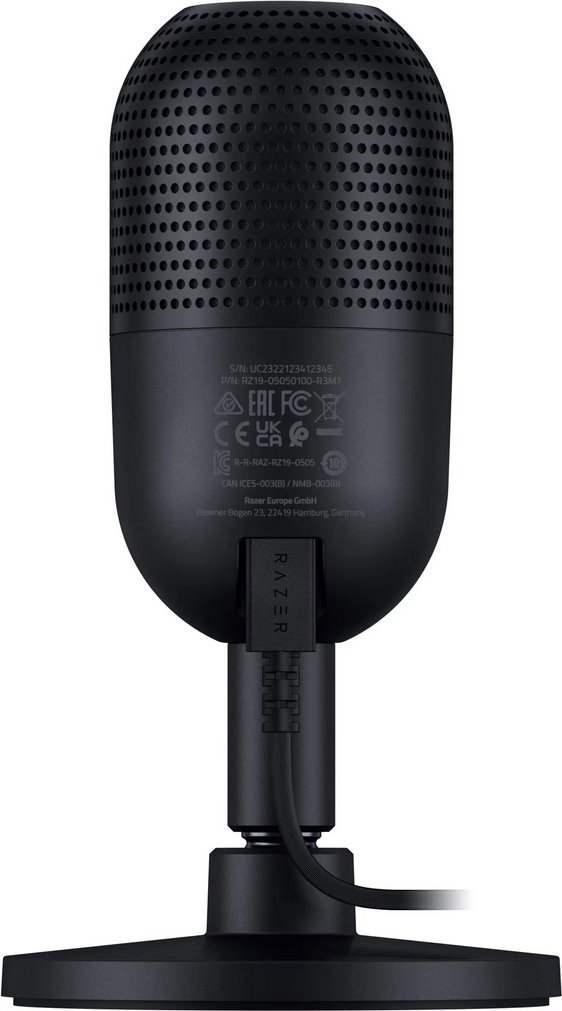 RAZER herní mikrofón Seiren V3 Mini - Black, Ultra-compact Streaming microphone