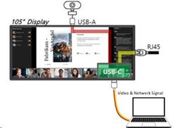 Samsung QP105DX-5K 105" 5120x2160 500cd, HDMI DP USB 24/7