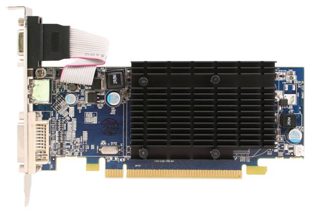 Sapphire HD4350 512MB (1GB HM) D2 600/400MHz HDMI+DVI+VGA Heatsink