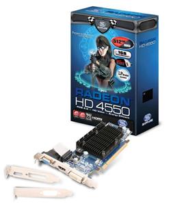 Sapphire HD4550 PCIe 512MB (1GB HM) DDR3 600/667MHz DVI/VGA/HDMI Heatsink