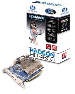 Sapphire HD4650 Ultimate PCIe 1GB HM VRAM DDR2 600/800MHz DVI/VGA/HDMI Heatsink