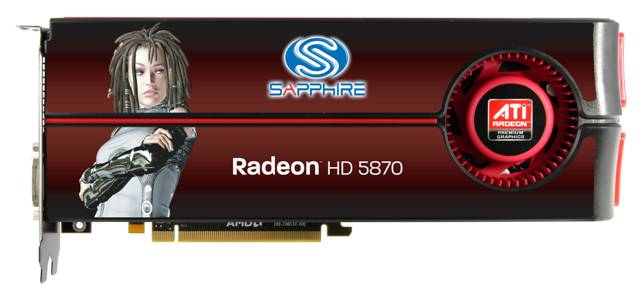 Sapphire HD5870 PCIe 1GB DDR5 850/1200MHz DVI+HDMI DualSlot-fan