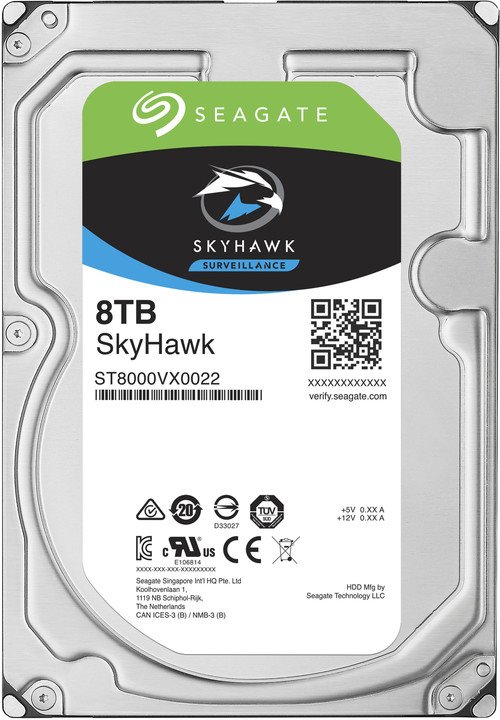 Seagate HDD SkyHawk 3.5" 8TB - 5400rpm/SATA-III/256MB + RV senzor