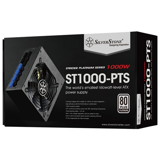 SilverStone Strider ST1000-PTS, ATX zdroj 1000W, modulární, 80+ Platinum