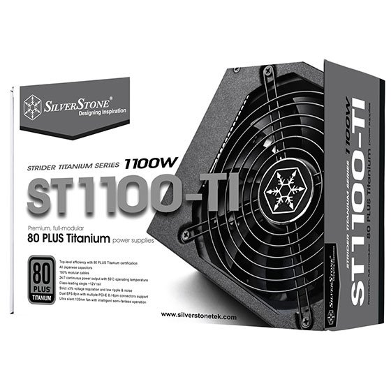 SilverStone Strider ST1100-TI, ATX zdroj 1100W, modulární, 80+ Titanium