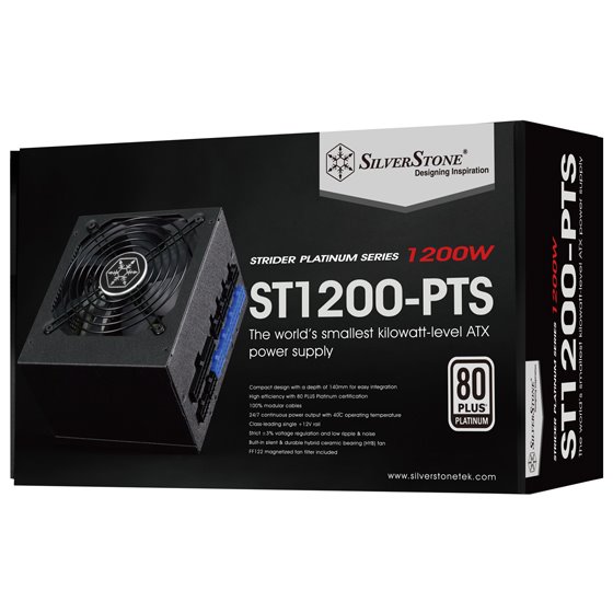 SilverStone Strider ST1200-PTS, ATX zdroj 1200W, modulární, 80+ Platinum