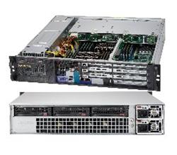 SUPERMICRO 2U short depth front IO chassis 3x 3,5" HS SAS/SATA, DVD, 2x800W (titanium), WIO