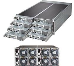 SUPERMICRO 4U FatTwin server 8x(2xLGA2011-3), iC602, 8x(16x DDR4 ER), 8x(2xSATA Fix 3,5" SATA), 4x 2000W, IPMI