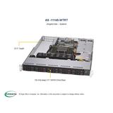 SUPERMICRO A+ Server 1U 1x SP3, 8x DDR4, 10x 2,5" (2xNVMe opt.), 2x500W(plat), 2x10GbE, IPMI