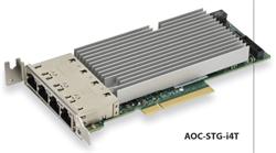 SUPERMICRO AOC-STG-I4T Quad 10Gb/s RJ45, PCI-E 3.0 8x (8GT/s) Card, LP