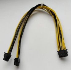 SUPERMICRO CBL-PWEX-0962Y-50 GPU Power Cable 2x 6+4S to McHi 2x 4Y 1.64ft (50CM)