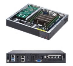 SUPERMICRO mini server 1x Xeon D-2123IT, 4x DDR4 ECC, 4x SATA 1x 2,5, M.2, 2x 10Gb, IPMI, 150W zdroj