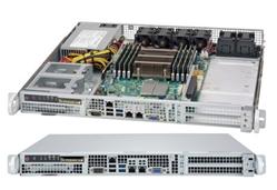 SUPERMICRO mini1U chassis, front IO, 2x (opt. 4x) internal Drive Bays 2,5", 500W (Platinum)