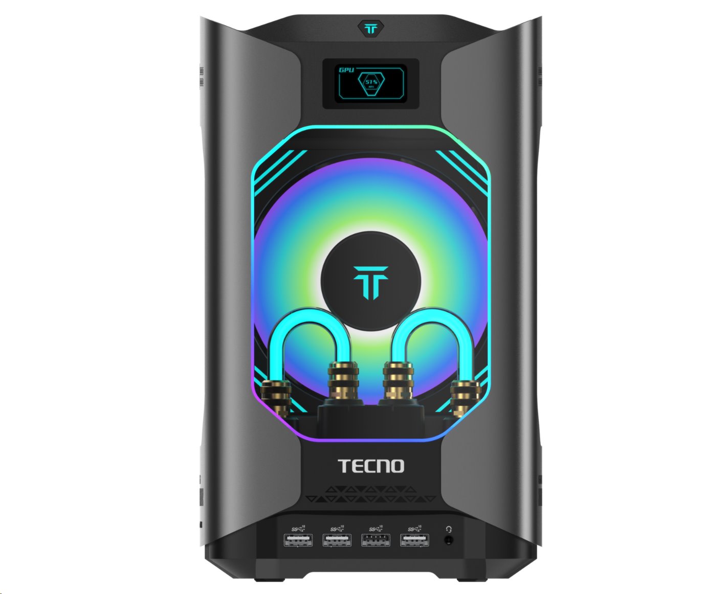 TECNO PC MEGAMINI G1 Intel i7-13620H,32GB DDR5,1TB SSD,RTX4060 8GB,Water Cooling,WiFi6,BT5.2,RJ45 2.5G,2xUSB 3.2,2xUSB