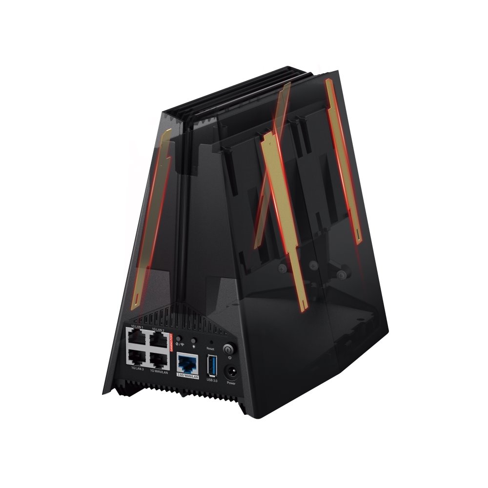 TP-link Archer GXE75 Tri-Band Wi-Fi 6E Gaming Router AXE5400, 4 int., 1x2.5G, 4x1G, 1×USB-A 3.0