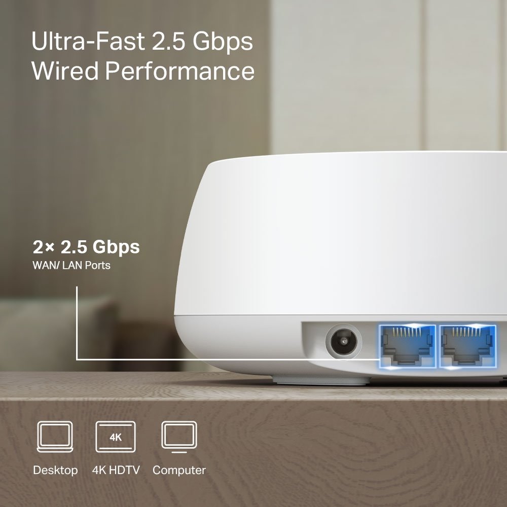 TP-link Deco BE25 Dual-Band Wi-Fi 7 Mesh System BE3600, 4 int., 2x2.5G, 2ks