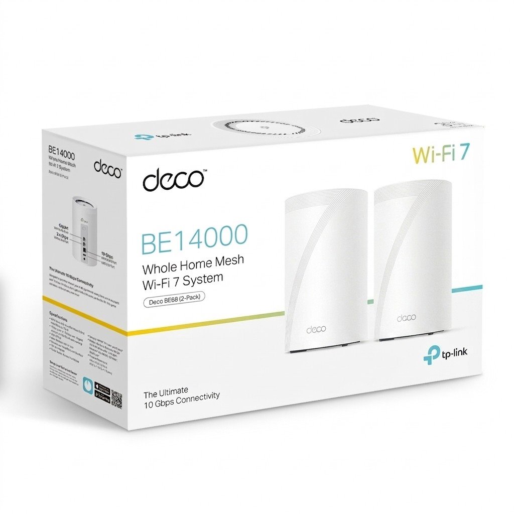 TP-link Deco BE68 Tri-Band Wi-Fi 7 Mesh System BE14000, 8 int., 1x10G, 1x2.5G, 1x1G, 1×USB-A 3.0, 2ks