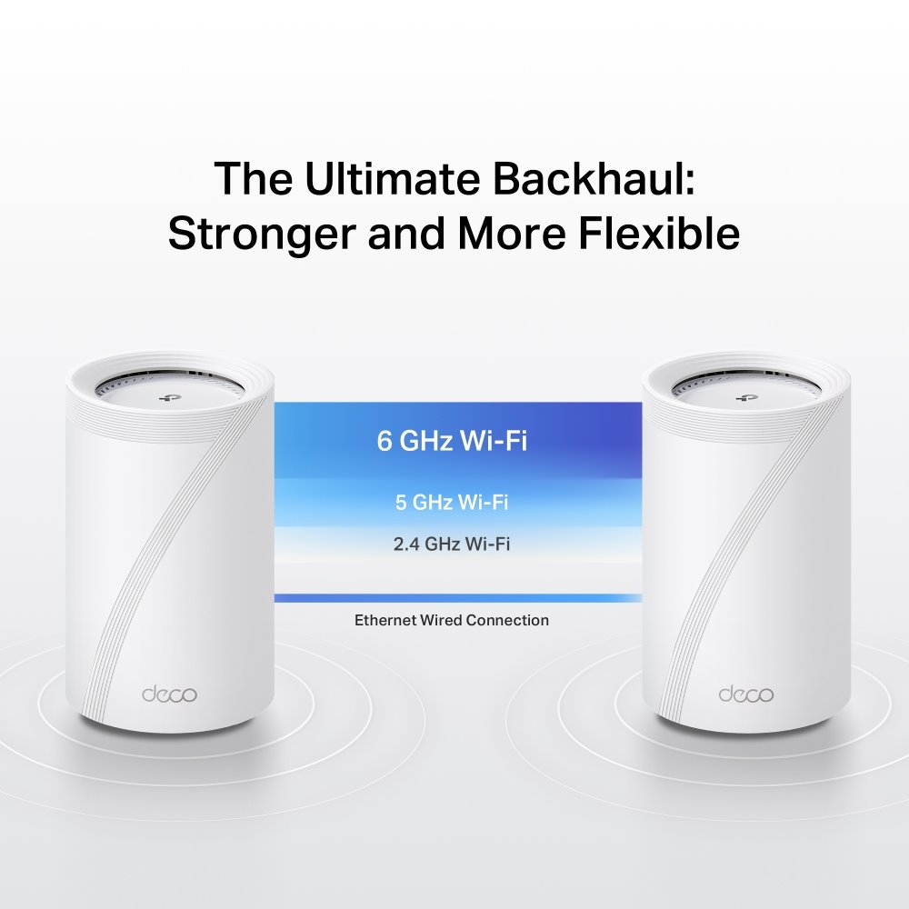 TP-link Deco BE68 Tri-Band Wi-Fi 7 Mesh System BE14000, 8 int., 1x10G, 1x2.5G, 1x1G, 1×USB-A 3.0, 3ks
