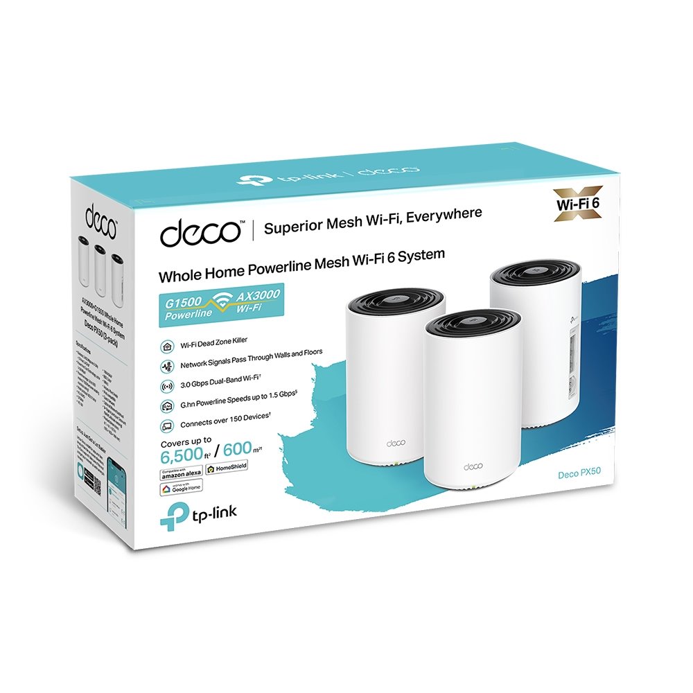 TP-Link Deco PX50, Mesh Wi-Fi 6 system, 3 pack
