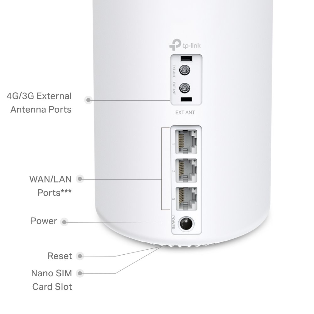 TP-link Deco X50-4G Dual-Band Wi-Fi 6 Mesh Router AX3000, 2x2 int., 3x1G, 1ks