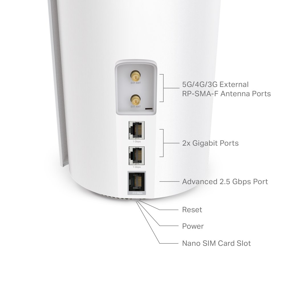 TP-link Deco X50-5G Dual-Band Wi-Fi 6 Mesh Router AX3000, 2x2 int., 1x2.5G, 2x1G, 1ks